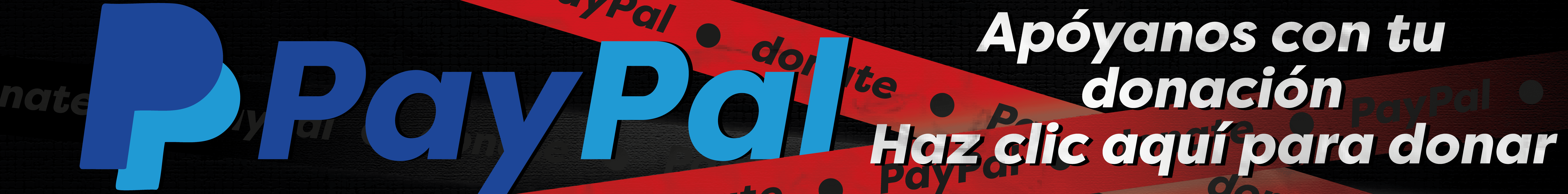 Apóyanos con tu donación vía PayPal