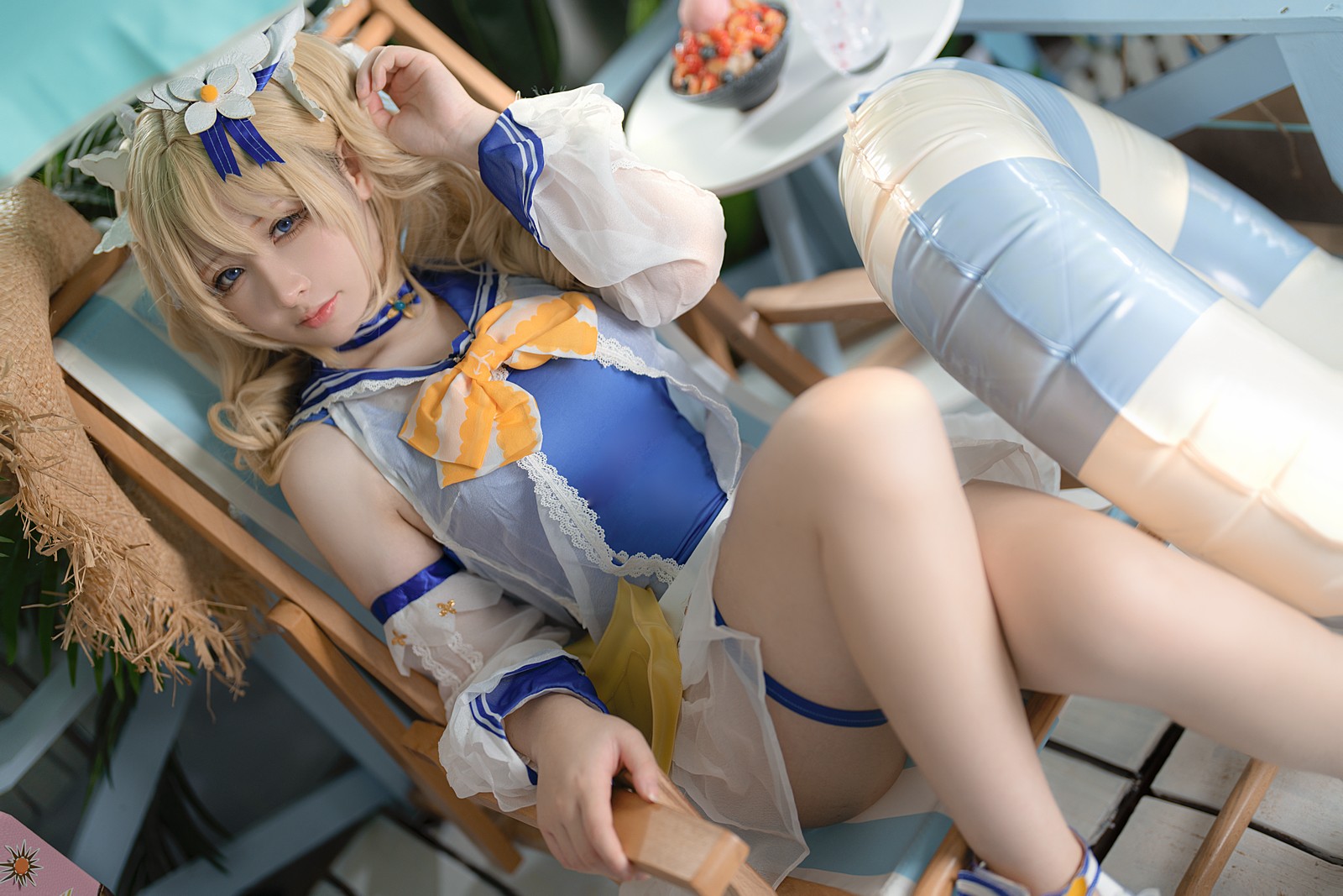 樱梨梨 芭芭拉 泳装 Cosplay 写真集｜原神角色高清摄影（30P｜576MB）插图2