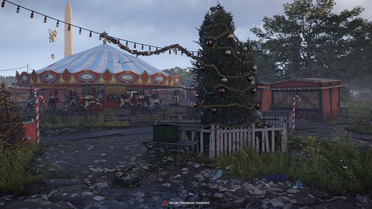 Present #6: the bench next to the Christmas tree