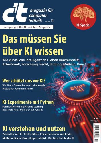 Cover: ct Magazin f&uuml;r Computertechnik No 11 vom 10  Mai 2024