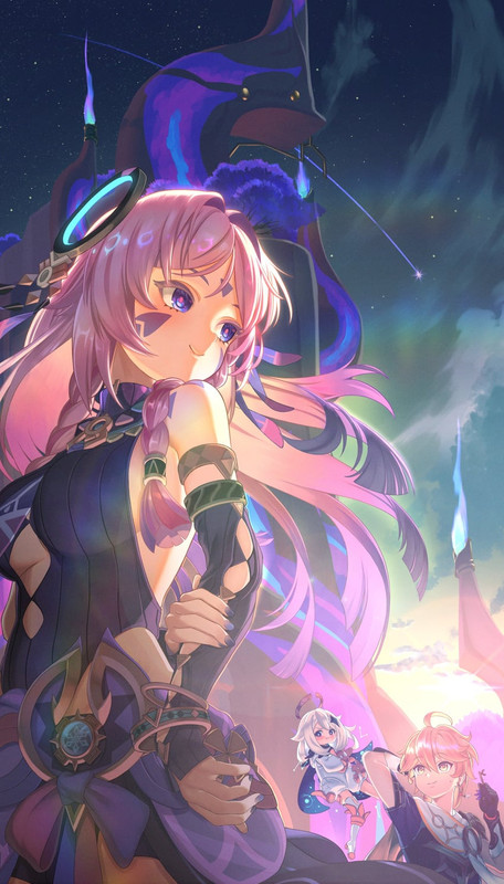 __aether_paimon_and_citlali_genshin_impact_drawn_by_punco_kdfg2577__sample-26a2913c1b6940e986b8b2aea