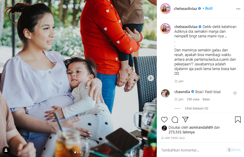Chelsea Olivia merasa resah dan galau menjelang hari kelahiran