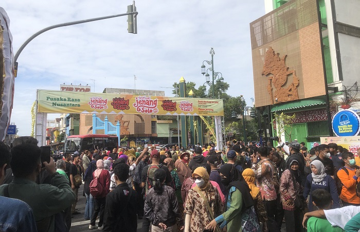 Gelaran Festival Jenang Solo 2023 yang berlangsung di Koridor Ngarspouro pada Jumat (17/2/2023).
