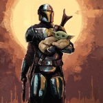 the manddalorian yoda bebe arte digital 4913