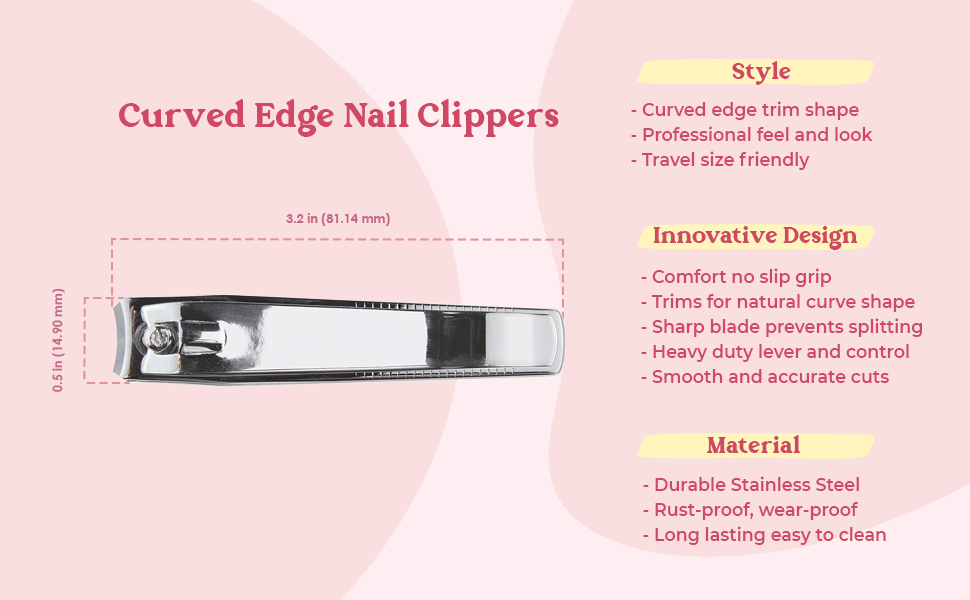 Curved Edge Nail Clippers Infographic