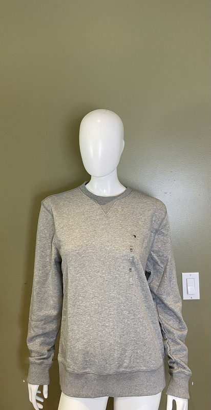 TOMMY HILFIGER GREY CREW NECK SWEATSHIRT MENS MEDIUM