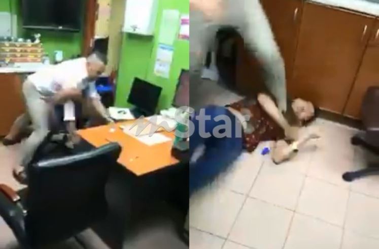 Suami pergoki istrinya dikunjungi pria lain.