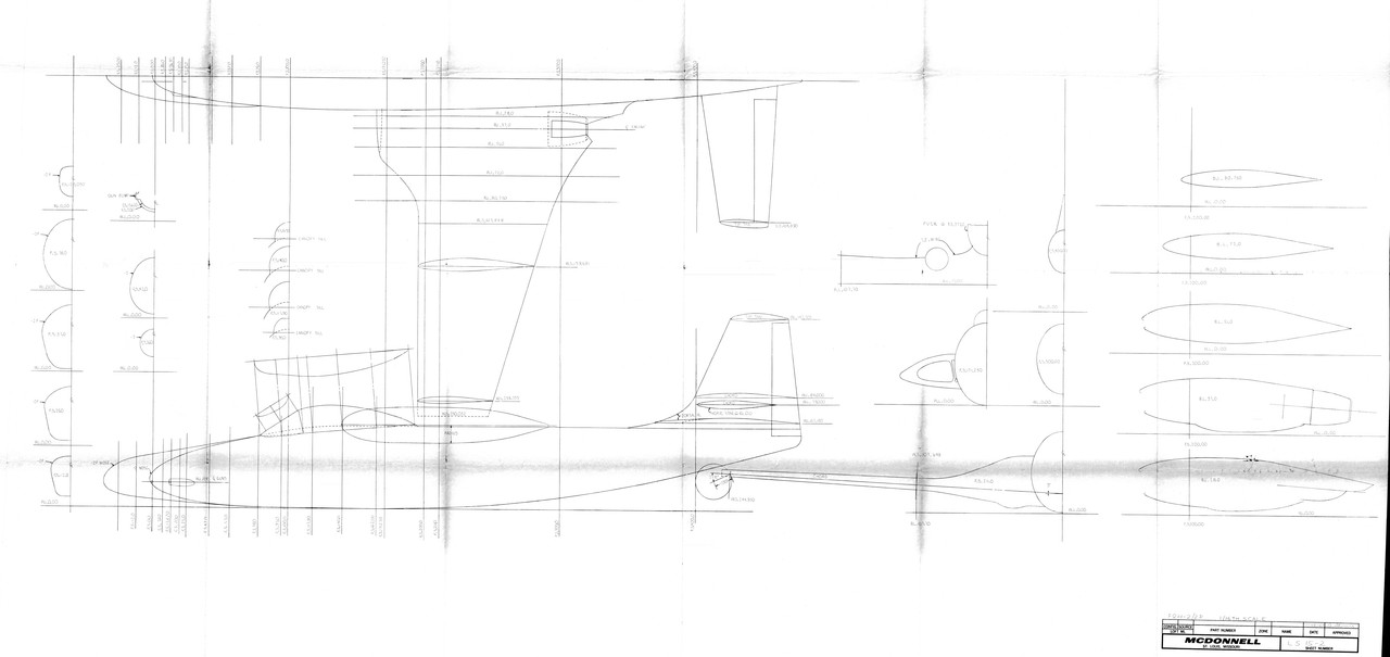 F2H-2 2P Plan Sheer & Cross Sections 1-16 scale