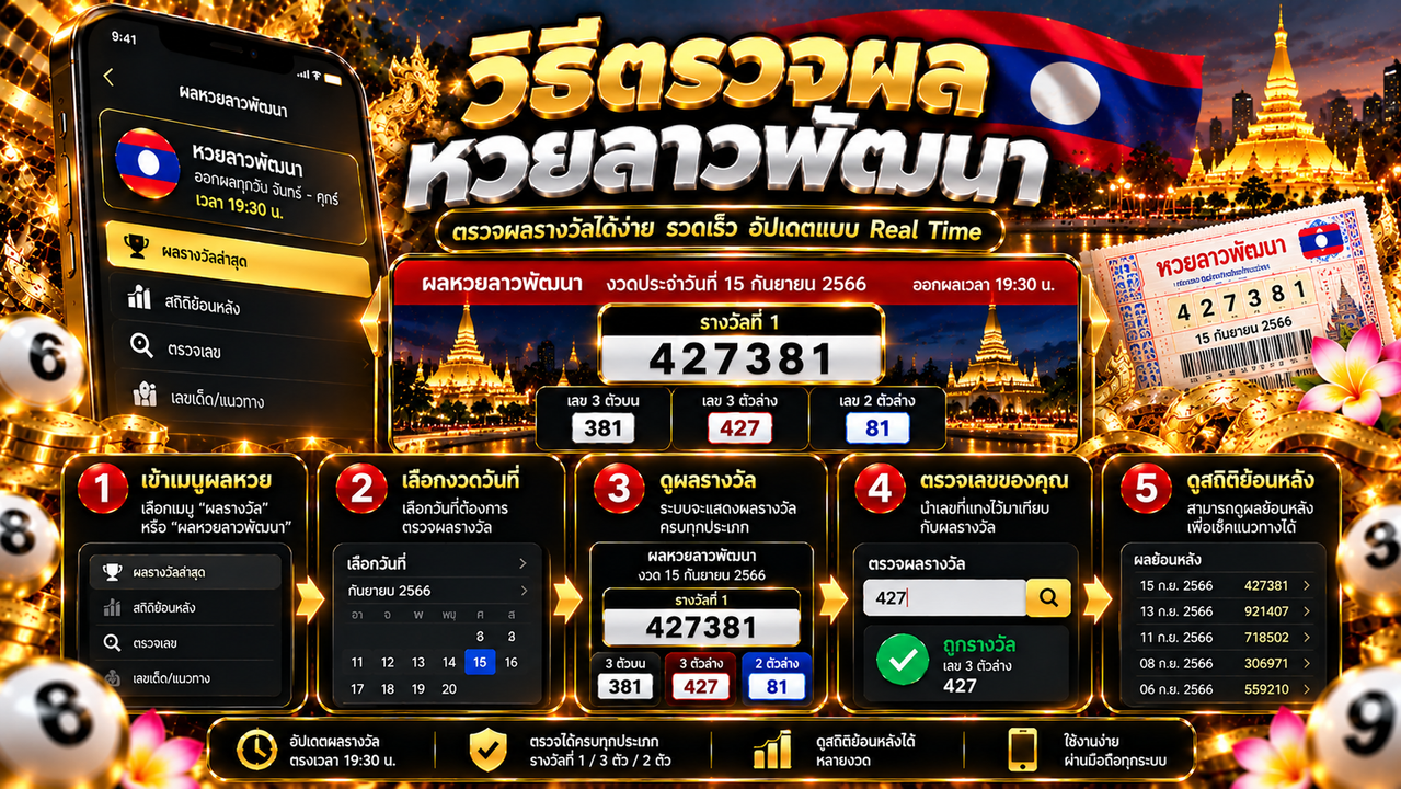 วิธีตรวจผลหวยลาวพัฒนา