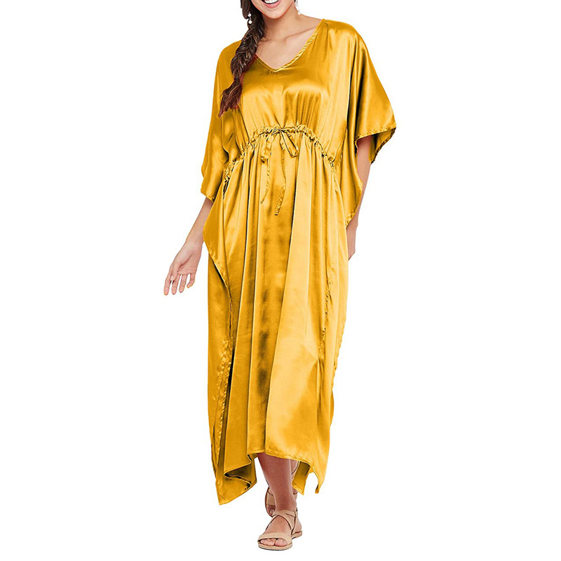 Women Satin Silk Nightdress Lingerie Sleepwear Nightgown Maxi Robe Loungewear - Picture 121 of 125