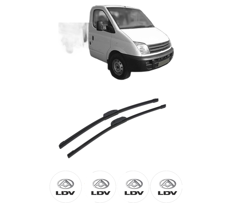 Set stergatoare auto LDV MAXUS Platform/Chassis din 2005-2009, pentru parbriz auto, 2 bucati, Bosch Aerotwin Retrofit, din cauciuc siliconat rezistent, 4 Stickere Auto LDV