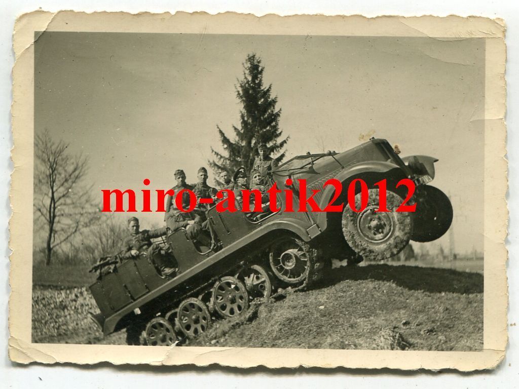 Foto, Wehrmacht, Halbkette, Sdkfz, im Gelände, N