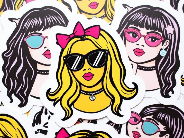 The Aesthetic Appeal of Icon Fashionista Stickers