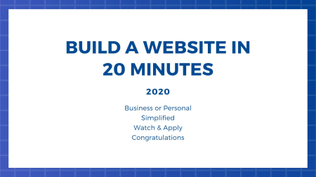 Create & Build a Website in 20 Minutes