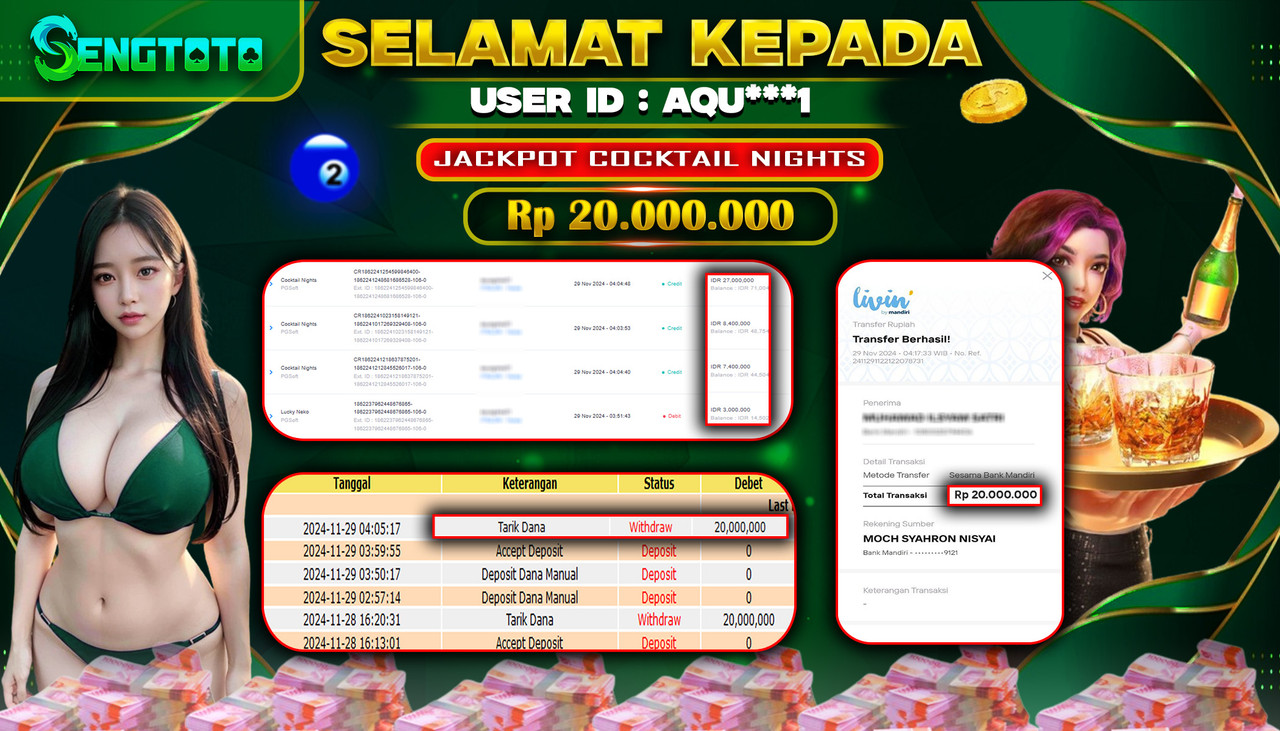 BUKTI PEMBAYARAN SLOT COCKTAIL NIGHTS