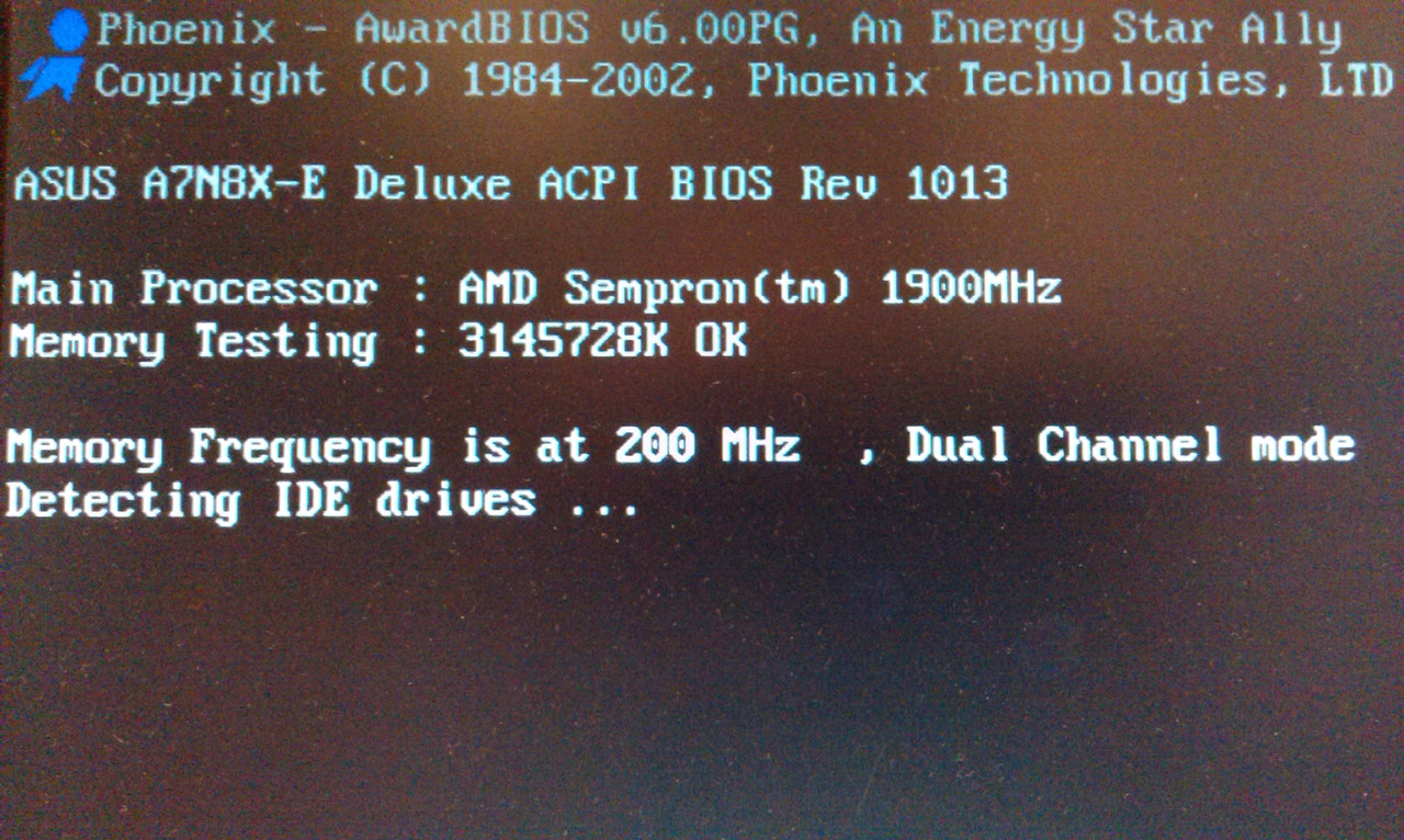 POST BIOS ASUS A7N8X-E DELUXE