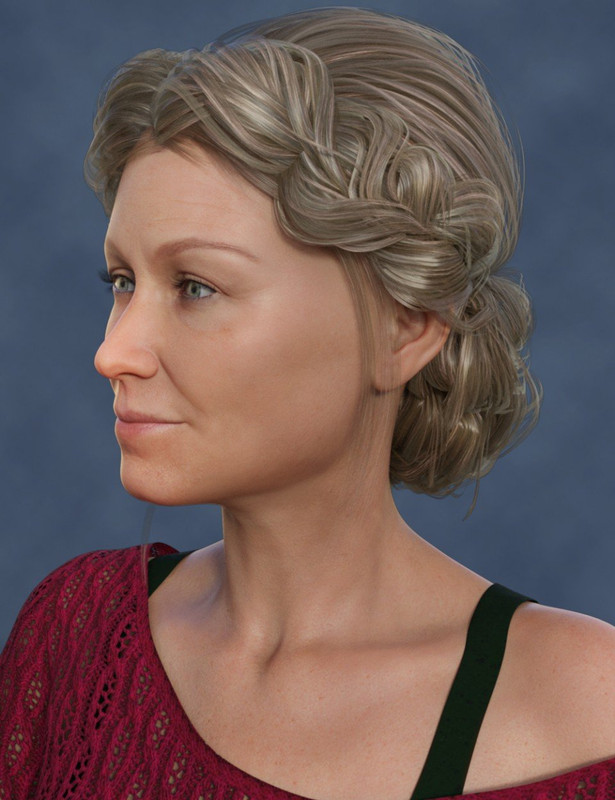     Double-Braid Updo Hairstyle for Aubrey 8 and Genesis 8 Female(s) 