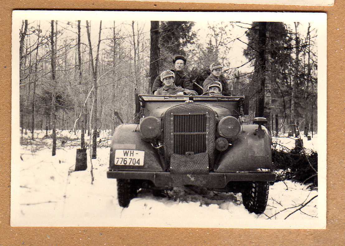 altes Foto II.Weltkrieg Wehrmacht Geländewagen m