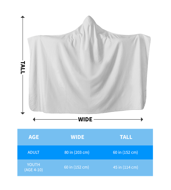 hooded blanket dimensions
