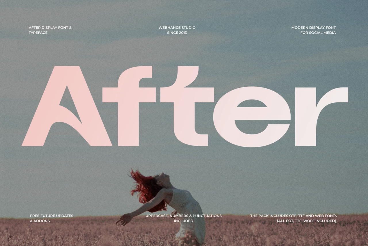 After - Modern Display Sans-Serif Font family