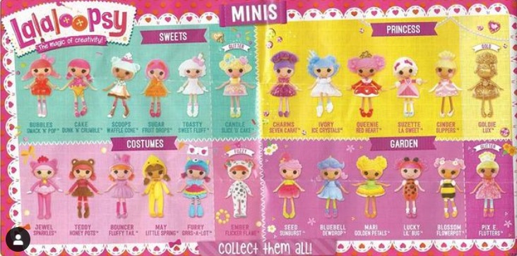 Lalaloopsy mini dolls list hot sale