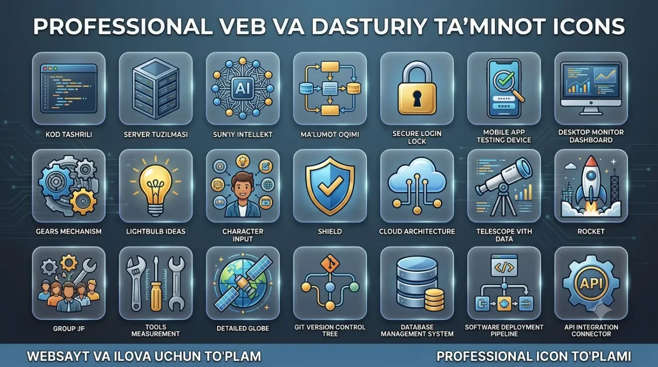 Professional Web and Software Icons Collection