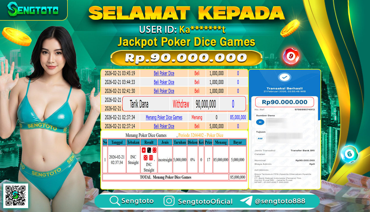 BUKTI PEMBAYARAN LIVEGAME POKER DICE GAMES