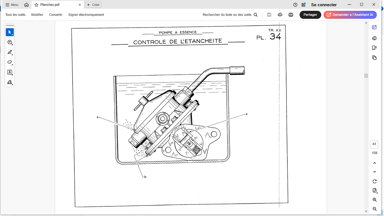 Test pompe à essence DR