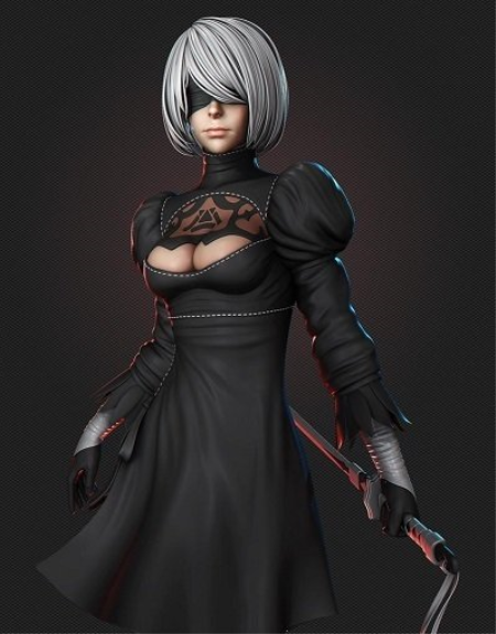 Nier Automata Process Modelling Yan Sculpts – 3D Print Model