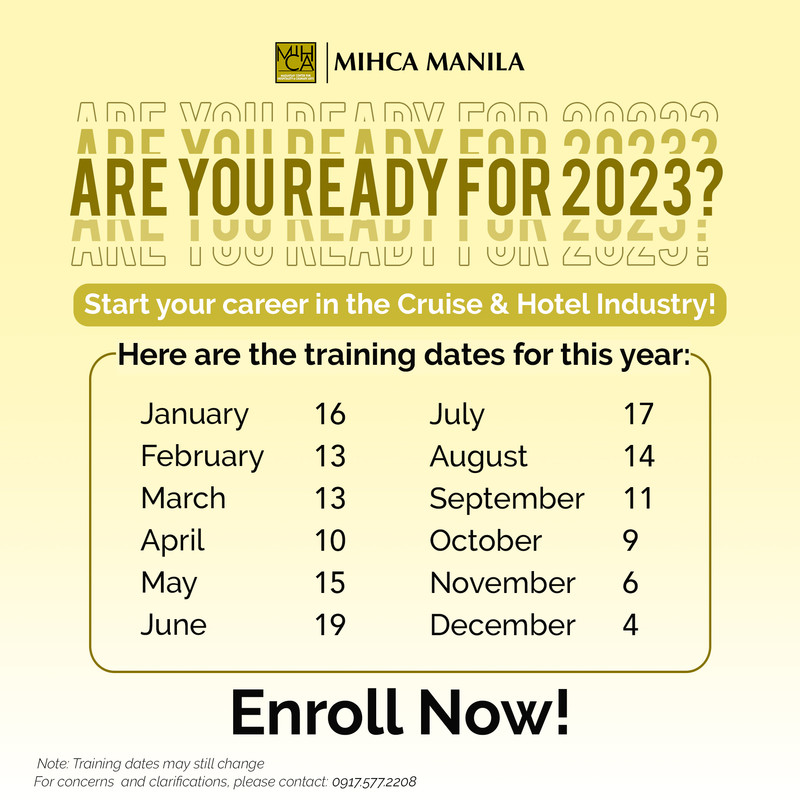 2023 Training Dates 