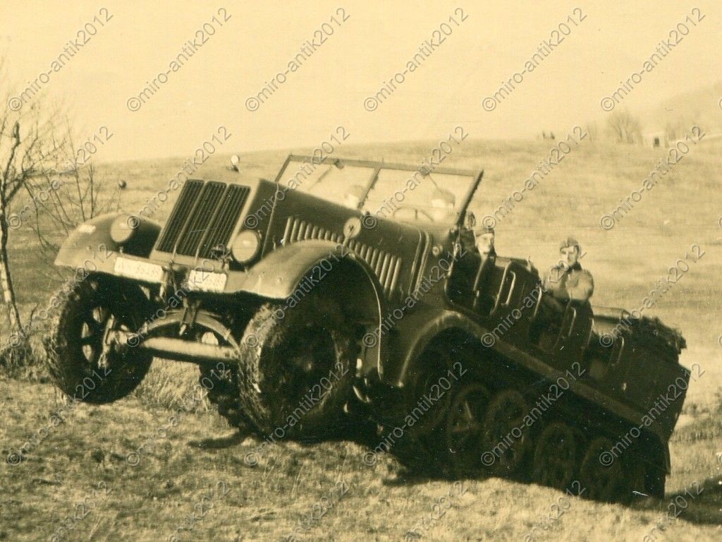 Foto, Wehrmacht, Halbkette, Sdkfz im Gelände, Na