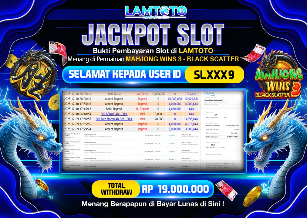 BUKTI JACKPOT LUNAS LAMTOTO