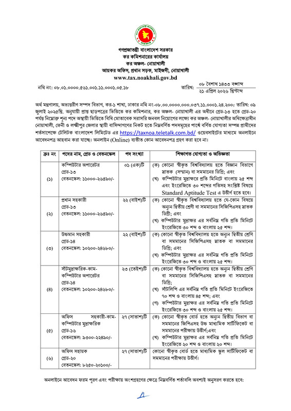 Taxes-Zone-Noakhali-Job-Circular-2026-PDF-1