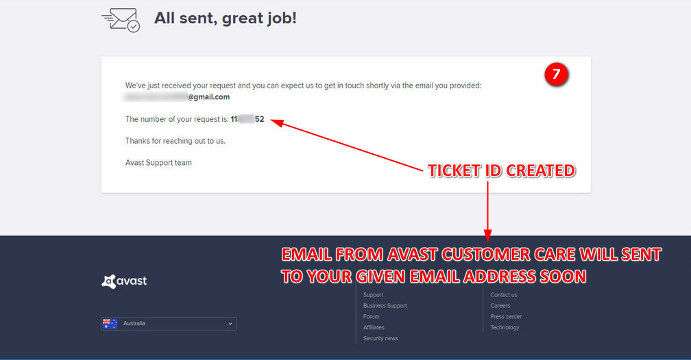 contact avast customer service email