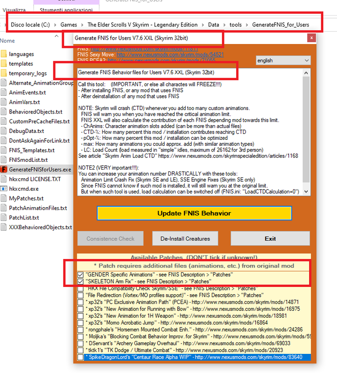 Installation Guide FNIS / GenerateFNISforUsers.exe at Skyrim Nexus