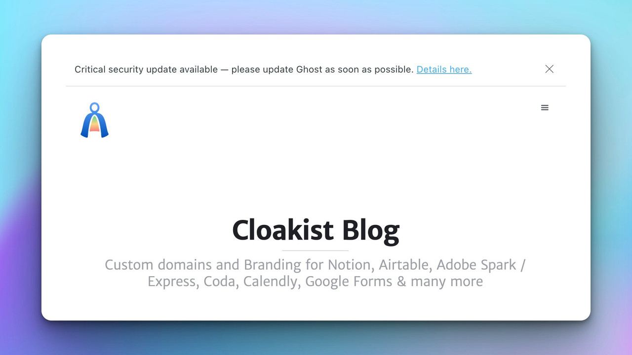 Old Cloakist Blog