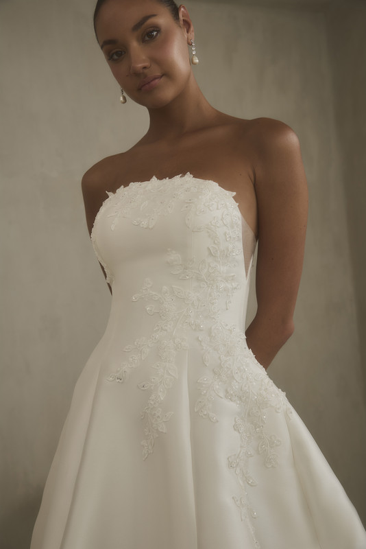 Casablanca Bridal Hadley Bodice Close Up