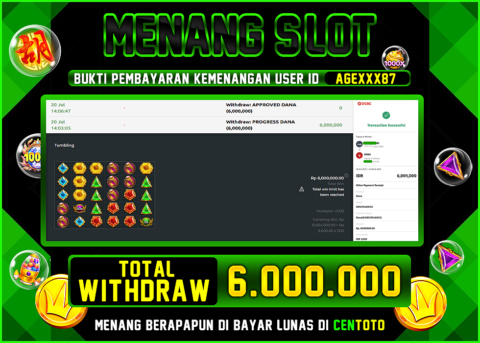 BUKTI JACKPOT LUNAS CENTOTO