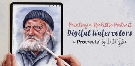 Painting a Realistic Watercolor Portrait in Procreate: From Sketch to Final Piece
