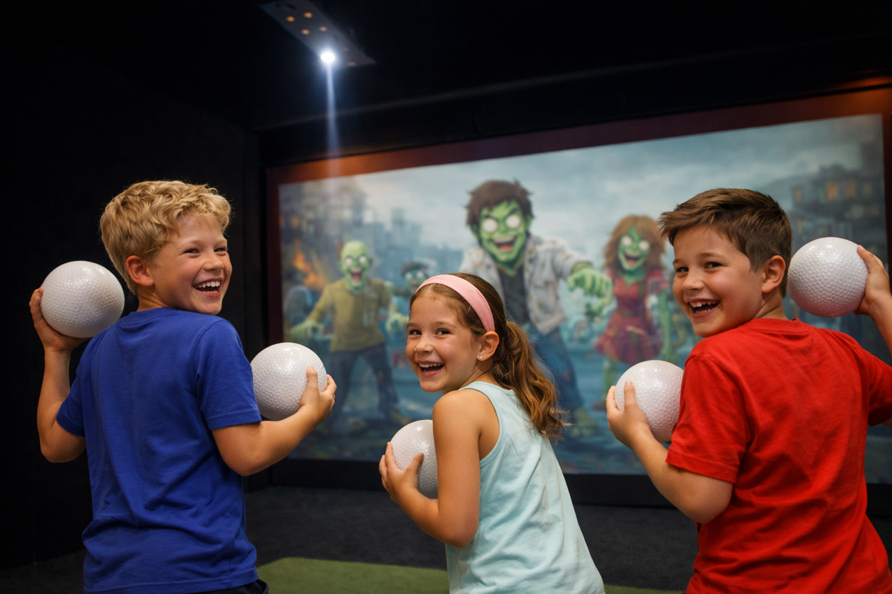 Kids zombie dodgeball party at Swing Station