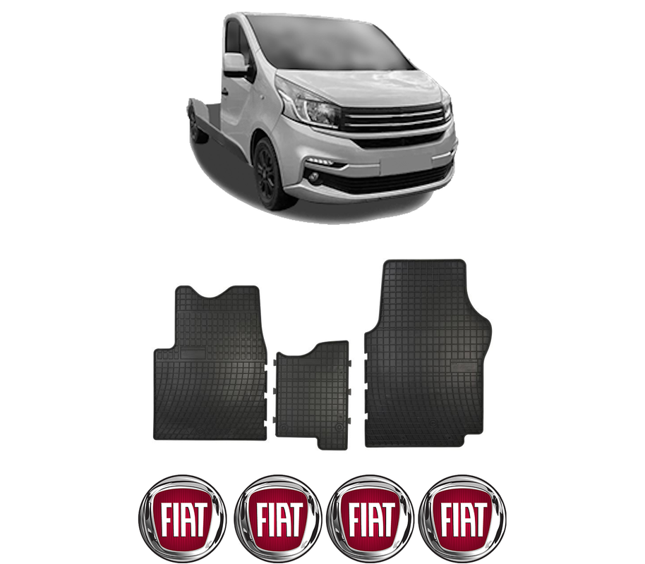 Set covorase presuri FIAT TALENTO Platform/Chassis (296_) din 2016-2019, auto, din cauciuc thermoplastic, 4 Stickere auto cu FIAT