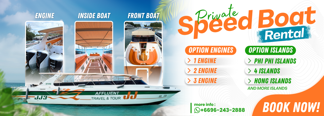 Private Speedboat Charter Krabi Andaman Sea Thailand