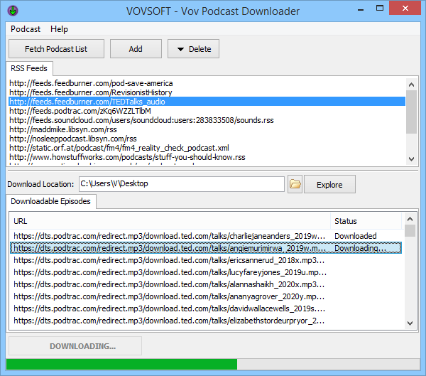 Vovsoft Podcast Downloader 2.2