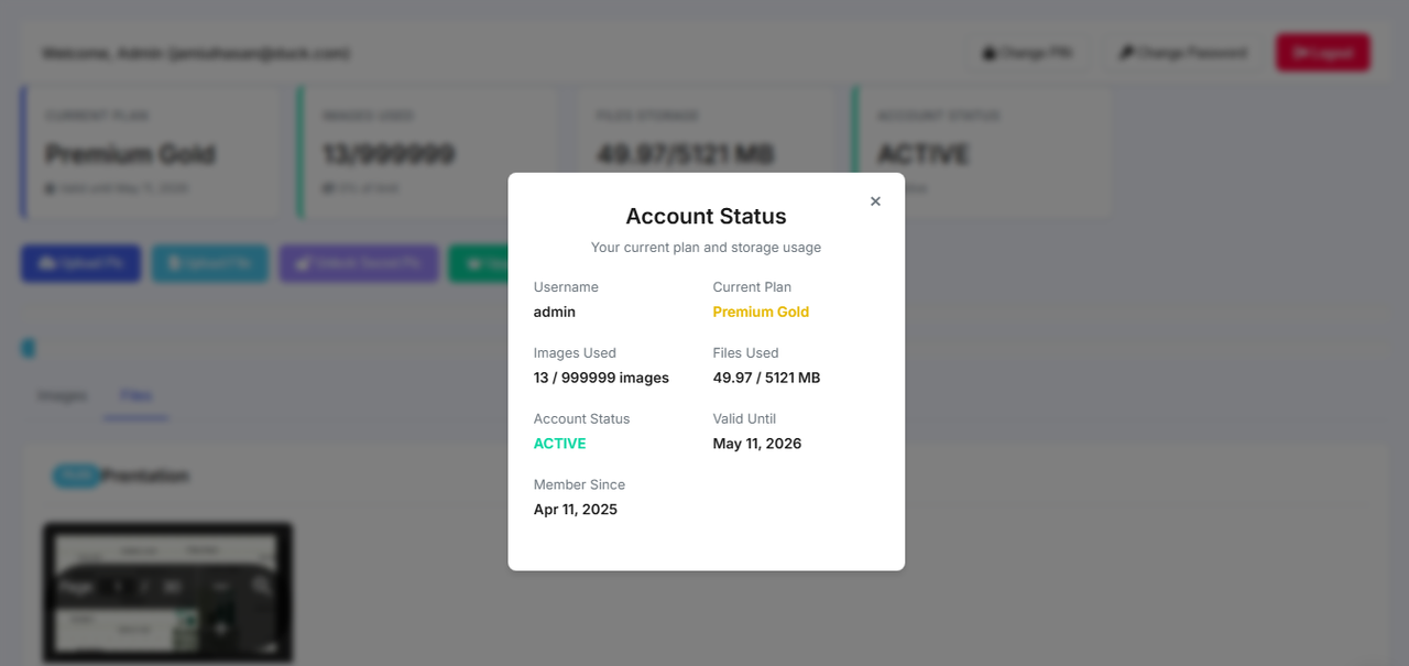 JH Cloud System Screenshot