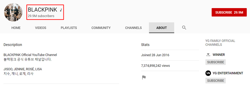 blackpink youtube langganan