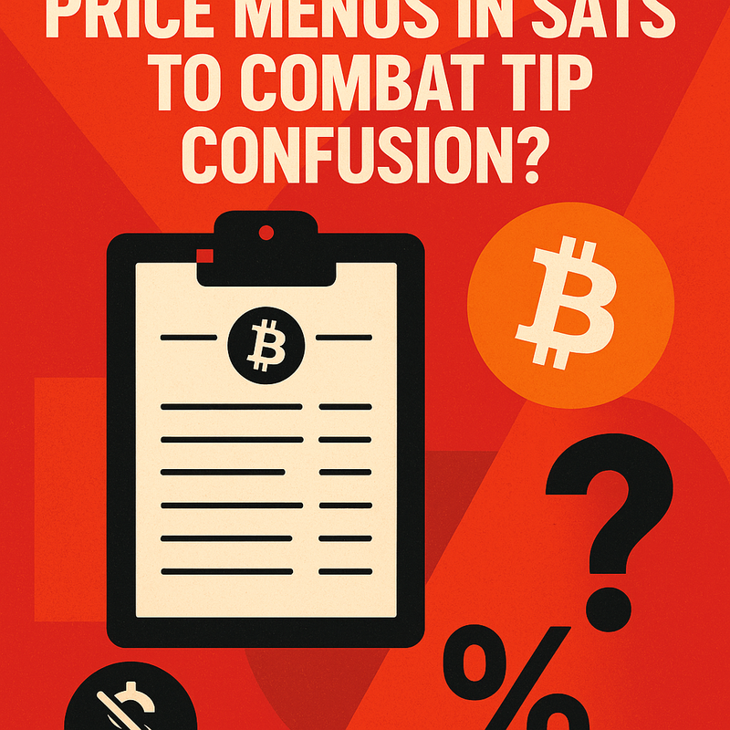Could restaurants price menus in sats to combat tip confusion?