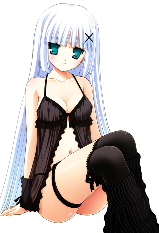 1girl, aqua eyes, long hair, hime cut, white hair, short bangs, old, small breas s-3686729234