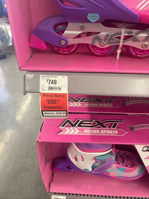 Walmart Satélite: Patines rosados a 200 
