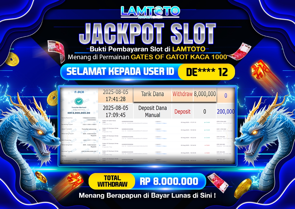 BUKTI JACKPOT LUNAS LAMTOTO
