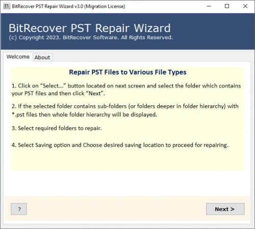 BitRecover PST Repair Wizard 3.0